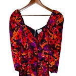 Saylor  Alouette Red Floral Mini‎ Dress Women's Size XS Puff Sleeve Poppy Print Photo 6