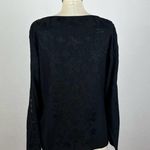 Escada Black Embroidered Embellished Blouse Size L Photo 4