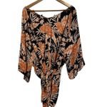 Billabong  Floral Kimono Coverup Black White Bohemian Beach Tie Waist‎ Resort Photo 0