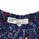Jolt Womens Off the Shoulder Tie Front Romper Blue Floral XL Photo 1