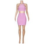 Lovers + Friends Francesca Knit Mini Dress, Bubble Gum Pink, Large Photo 8