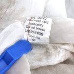 Valentina Naldi Italy 100% Linen Tunic Top Silk Hem Tie Dye Beige Gray Photo 6