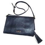 Gigi New York blue snake skin shoulder purse Photo 1