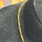 14K SOLID GOLD 'Figaro Link' Necklace Chain 4.4 Grams 16" Inches Photo 6