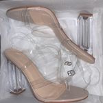Nasty Gal Clear Nude Heels Photo 1
