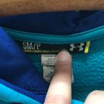 Under Armour  Teal Turquoise Blue Hooded Logo Sweatshirt Size Small Photo 1