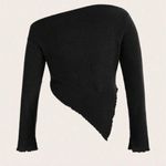 SheIn New  2XL Asymmetrical Black Off-Shoulder Top Photo 1
