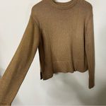 Lululemon Cashlu Boxy Crewneck Sweater Heathered Bold Beige Tan Womens Size 8 Photo 2