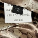 Vintage Rabbit Fur Jacket Cream Cropped Three Quarter Sleeve Leopard Lining Gray Photo 8