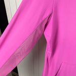 IBKUL Women's Long Sleeve Quarter Zip Mesh Cooling Pullover Top Pink Size Medium Photo 5