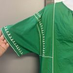 ZARA  Green Embroidered Two-Textured Pullover V-Neck Dress- Small Photo 4