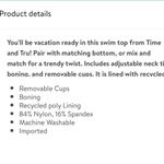 Nwot Time & Tru pretty black and blue and aqua colored ruffle layered 2 piece Size 2X Photo 6