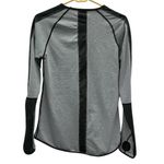 BKE Sport Athletic Workout Long Sleeve Thumb Hole Shirt Black White Size Medium Photo 6