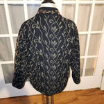 Icelandic Design Black Floral Embroidered Wool Blend‎ Full Zip Sweater Jacket S Photo 1