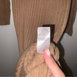 River Island London v-neck ribbed maxi sweater dress Tan Brown Size XS Photo 6
