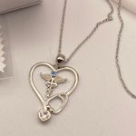 Sterling Silver Stethoscope CZ Necklace Photo 2