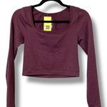 All In Motion  size small pullover long sleeve tight fit cropped active top shiny Photo 8