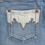 SO  Chewed Hem Y2K Denim Jean Skirt Size 7 Photo 9
