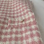 Bebop : Pink/white short sleeve, midi tweed inspired dress- size Medium Photo 4