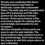 Primark  Lemon Cropped Boho 90’s Vibe Wide Leg Pants Sz 2 NWT Photo 6