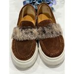Joyks Suede Fur Loafers Platform Comfort‎ Casual Shoes Brown Size 38 Photo 5