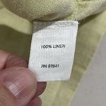 J.Jill Light Yellow Green 100% Linen Sleeveless Dress Women's Size‎ Large L Photo 5