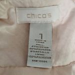 Chico's Light Pink Jacket with Layered Ruffles Size Medium Pink Satin Jacket Photo 6
