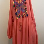 Velzera #12 NWT! Women's Coral Tunic with Embroidered Neck, , Sz: M Photo 0
