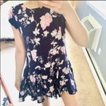 Urban Outfitters UO cooperative blue floral ruffle peplum dress Photo 1