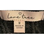 Love Tree  Women's Black Open Front Long Sleeve Plush Knit Sweater Size M Photo 2