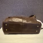 Nino Bossi Genuine Brushed Leather Shoulder Bag Handbag Satchel Brown Bohemian Photo 6