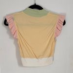 Storia  Multicolor Ruffle Sleeve Crop Top Photo 0