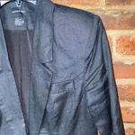 Central Park West  Black Single One Button Linen Blazer Jacket Women's Size Small Photo 1