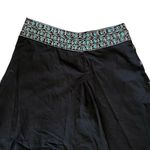 Basil & Maude Vintage Women’s High Waisted Turquoise Beaded Black A Line Skirt Size M Photo 5