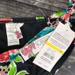 Bikini Lab  Black Floral Print Side Tie Bikini Swim Suit Bottoms NEW 12 Photo 3