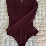 Hollister Maroon  Long Sleeve Bodysuit Photo 2