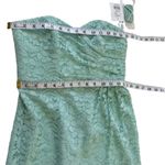 David's Bridal David’s Bridal Mint Green Strapless Lace Gathered Cocktail Dress Size 2 NEW Photo 8