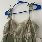 Free People NWT  Green Cottagecore Fairycore Lace Coquette Mini Dress Size S Photo 1