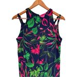 Taylor Navy Floral Shoulder Cutout Maxi Dress size 8 Crew Neck NWT Pink Green Blue Photo 4