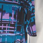 Attention  3/4 sleeve colorful swing dress Photo 3