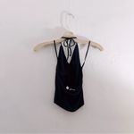 Aritzia Sundeh Halter Top Black Jersey Tie Back Photo 1