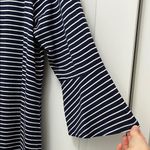 NWT Long Tall Sally Striped Navy and White Stretch Jersey Knit Dress Photo 5