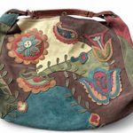 Lucky Brand Multicolored Leather And Suede Patchwork Hobo Shoulder bag Photo 0