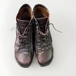 Donald J Pliner Combat Boots Booties Shoes Women's Size 9 Brown Leather‎ Lace Up Photo 1