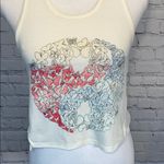 Mudd  Tank Top Cropped Cream Butterfly-Small Photo 1