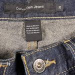 Calvin Klein  100% Cotton Dark Wash Relaxed Straight Leg Jeans 11” Inseam Size 32 Photo 6