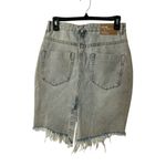 One Teaspoon  Blue Distressed Frayed Hem Denim Skirt Photo 2