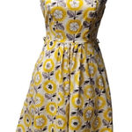 XOXO Floral Sundress 50's Housewife Retro Butter Yellow Rockabilly Pin Up SZ 3 Photo 0