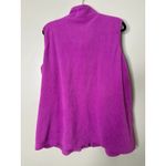 Woman Within Jacket Vest Womens 1X Full Zip Soft Fleece Outdoor Purple Hiking Photo 2