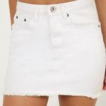 Showpo White Denim Mini Skirt Photo 0